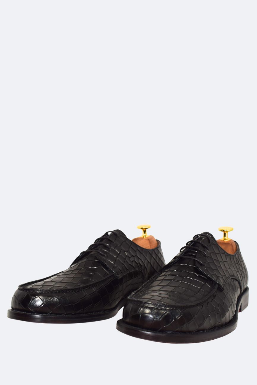 Derby Croco avec Bavette en Accessoire – Image 2