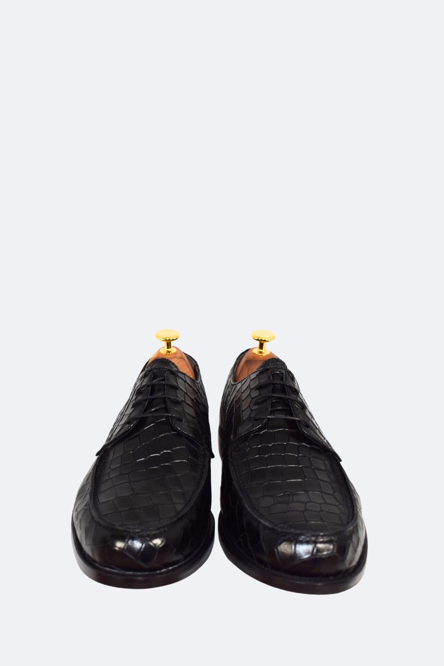 Derby Croco avec Bavette en Accessoire – Image 4