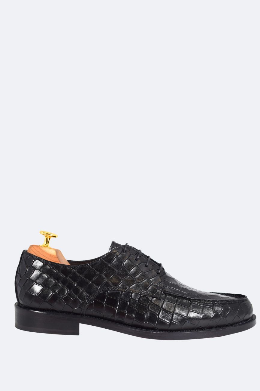 Derby Croco avec Bavette en Accessoire – Image 6