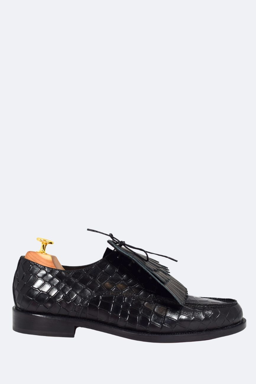 Derby Croco avec Bavette en Accessoire – Image 5