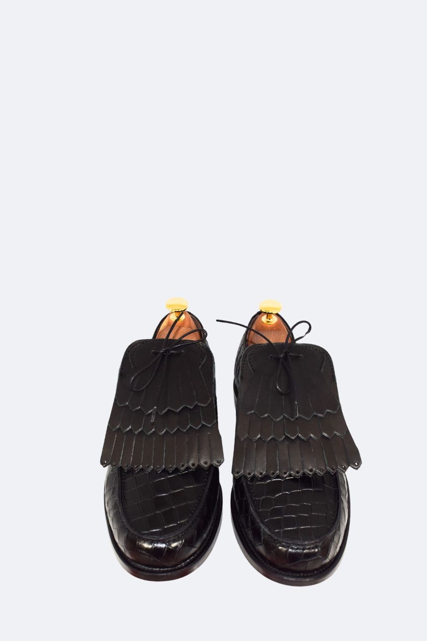 Derby Croco avec Bavette en Accessoire – Image 3