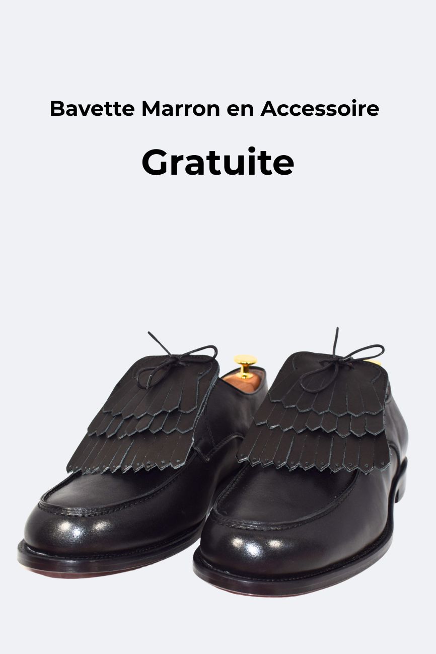 Derby Noir avec Bavette en Accessoire – Image 9