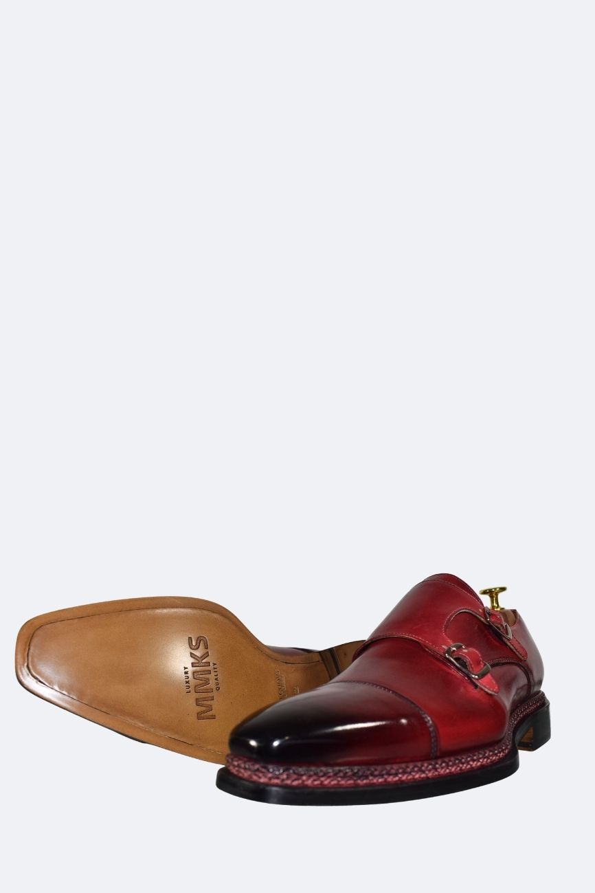 Monk Strap Rouge triple semelle