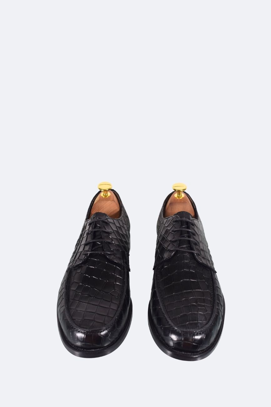 Derby Croco avec Bavette en Accessoire – Image 6