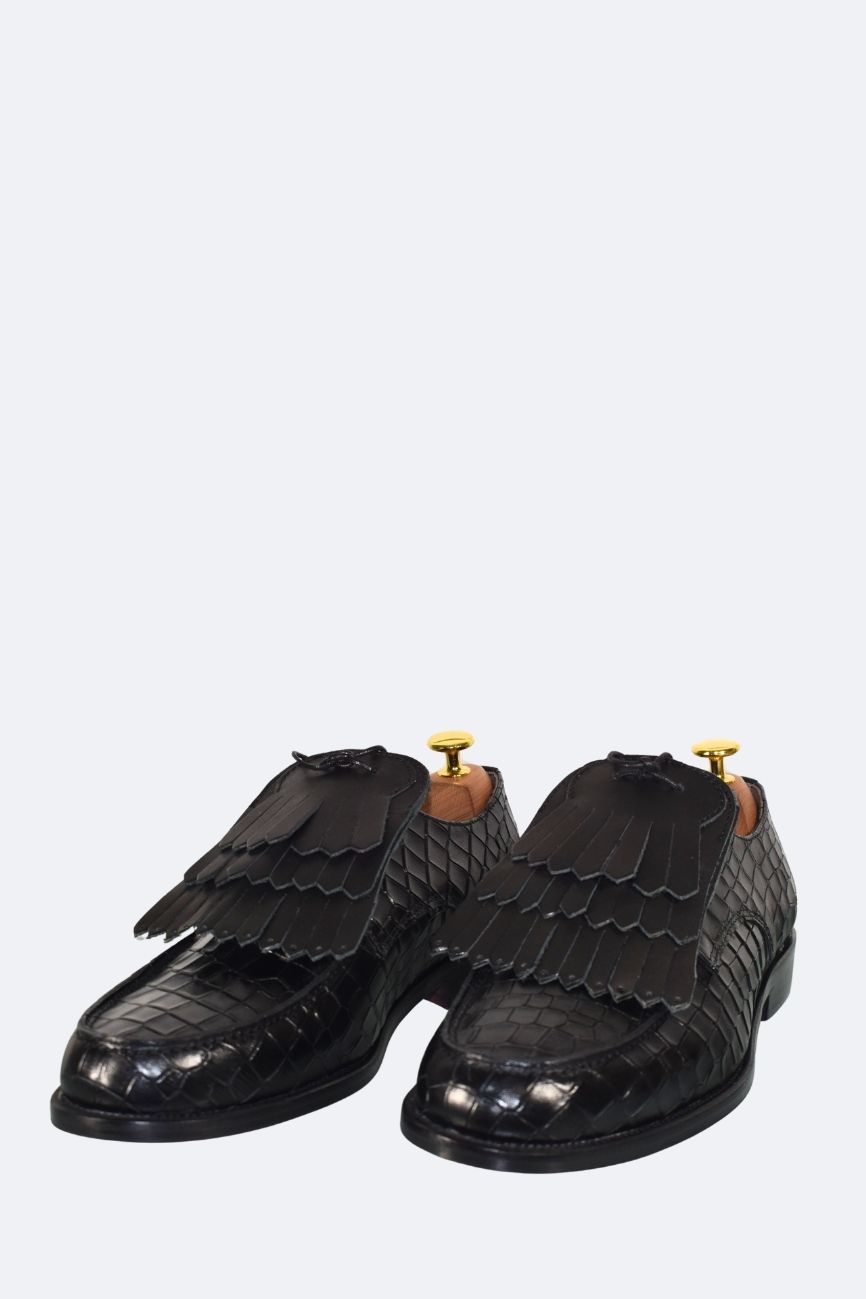 Derby Croco avec Bavette en Accessoire – Image 4