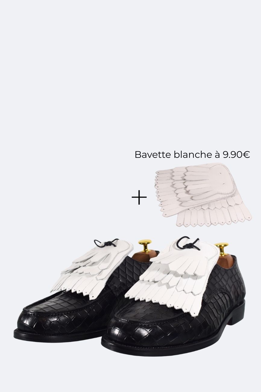 Derby Croco avec Bavette en Accessoire – Image 5